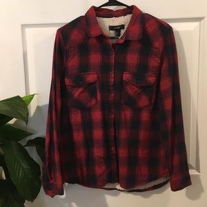 3/$25 sherpa lined flannel